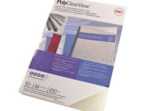 GBC CF100POLYCLEAR 350MIC CLR/MAT