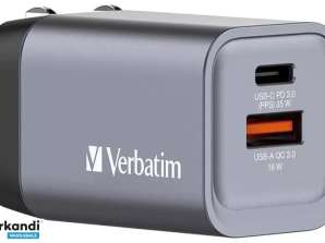 Verbatim GAN CHARGER 2 PORTOS 35W