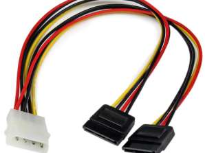 CÂBLE STARTECH LP4 Y-A 2 X SATA 30 CM