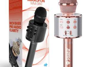 BLUETOOTH drahtloses KARAOKE-Mikrofon mit Lautsprecher für Kinder + Case WM-308