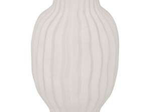 Vase en céramique Fernan en blanc 22 cm de haut