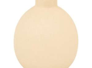 Vase en céramique Rily en beige hauteur 18 cm