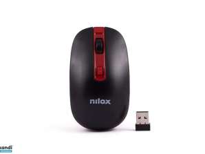 Nilox SOURIS SANS FIL NOIR/ROUGE 1600 DPI