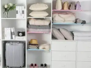 Säädettävä hylly FlexiShelf (valkoinen S 38–55 cm) ~ regal10 | Tilaa säästävä hylly | Säädettävä vaatekaapin järjestäjä
