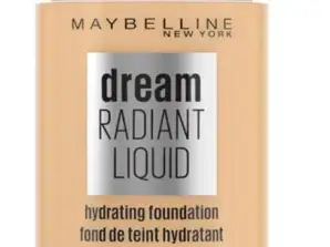 Maybelline Foundation, Dream Radiant Liquid Hydrating Foundation met Hyaluronzuur en Collageen - 48 Sun Beige
