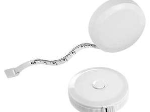 Ruban à mesurer automatique 1,5m blanc Outil de mesure précis et pratique