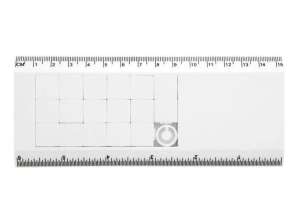 Règle coulissante avec puzzle coulissant intégré en blanc – Amusant et fonctionnel
