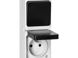 Single-pole Switch Socket 2P Z AQUATIC MINI IP 54 black-white