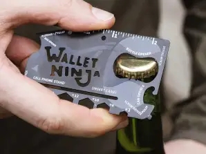 Tarjeta multifuncional de acero Cartera Ninja 18v1