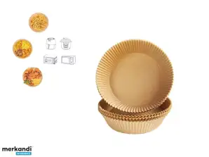 Heißluftfritteuse Backpapier Blech Rund 16cm 50 Stück eng 535