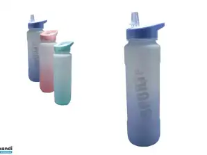 Trinkflasche mit farbigem Strohhalm 770ml Lu 20