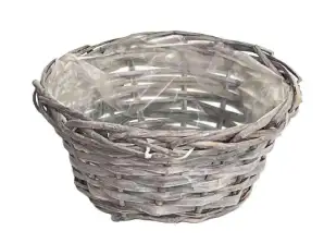 Pflanztopf Rund Grau 90 22 24/GRAU D20 H9cm