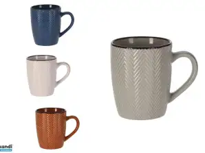 Becher Keramik 370ml einfarbig Mischfarben Q97000220