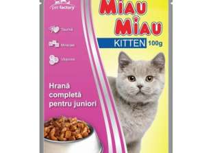 Meow Meow Nassfutter für Katzen 100g Huhn Junior