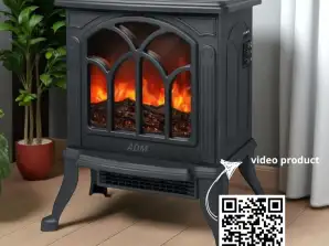 ADM 3D flamma öppen spis - 2in1 värmare& fläkt, SKU: 2077 (lager i Polen)