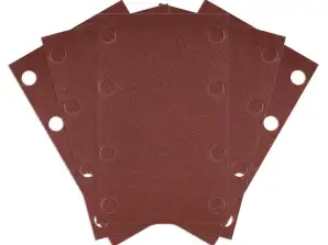Velcro-Schleifpapiere. Rechteck 80 x 130 mm. P240. 5 Stk. mit 8 Löchern für 04 623