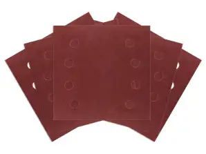 Velcro-Schleifpapiere. quadratisch 113 x 113 mm. P120. 5 Stk. mit 8 Löchern für 04 623
