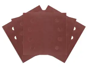 Velcro-Schleifpapiere. quadratisch 113 x 113 mm. P240. 5 Stk. mit 8 Löchern für 04 623