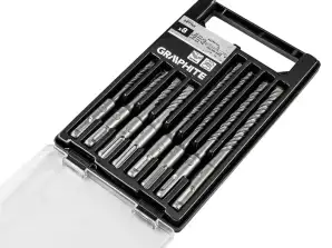 SDS Plus Doppelhelix-Steinbohrer-Set 5 x 6 x 8 x 10 x 110 mm. 5 x 6 x 8 x 10 x 160 m