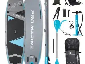 PLANCHES DE SUP STAND UP PADDLE BOARD PRO MARINE 365CM 12' ; Ensemble - siège, pagaie double et accessoires