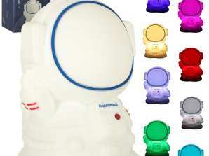 Lampada notturna USB per bambini in silicone 8 LED, bianca, astronauta