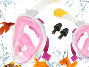 Masque de snorkeling full pliable S/M rose