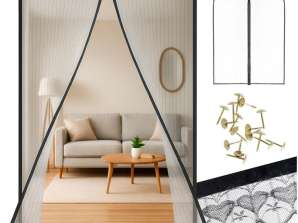Mosquito net magnetic door mesh 160x230cm BLACK