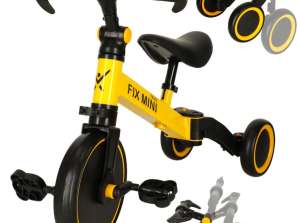 Tricycle Trike Fix Mini Balance 3en1 avec Pédales Jaune