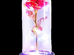Evig rose i glas med LED-belysning - en elegant gave til enhver lejlighed
