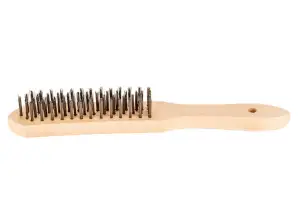 TOP 14A614 4-row wire brush. Wooden handle