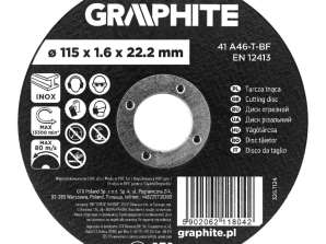 Trennscheibe. Aluminiumoxid für Metall/INOX 115 x 1,6 x 22,2 mm. 41 A46 T BF