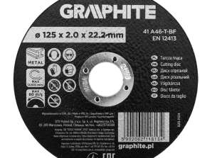 Trennscheibe. Aluminiumoxid für Metall 125 x 2,0 x 22,2 mm. 41 A46 T BF