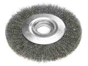 Zirkuläre Drahtbürste 200 x 32 mm. Welldraht. Stahl