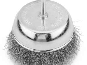 Stumpfdrahtbürste 100 mm. Welldraht. Stahl. mit 6 mm Schaft