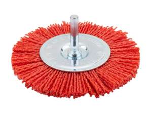 Nylon-Scheibenbürste 100 mm. mit 6 mm Schaft
