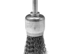 Drahtbürste Bürste 24 mm. Welldraht. Stahl. mit 6 mm Schaft