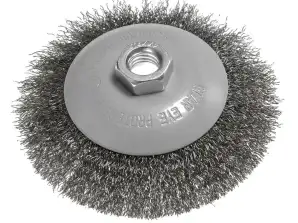 Zirkuläre Drahtbürste 115 mm. Welldraht. Stahl. M14