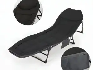 DA380A Tumbona cama de viaje plegable negro
