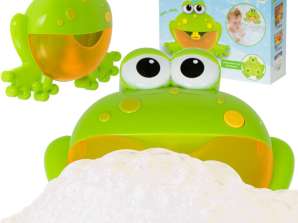 Foam bubble generator, frog bath toy