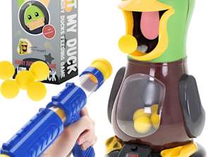 Hungry duck target shooting arcade game set of gun and balls