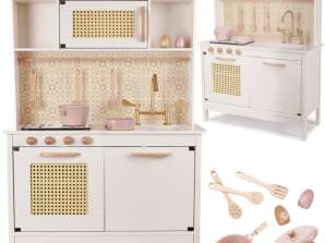 Cuisine pour enfants en bois MDF rétro avec accessoires BOHO 100cm