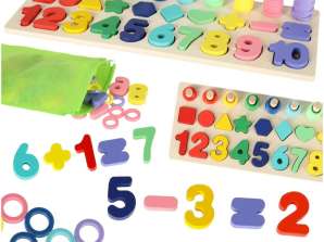 Trieur boulier en bois numéros montessori 3en1 13x36cm