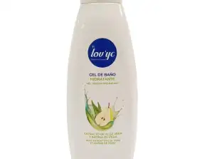 Lov'yc bath gel 750 ml. Moisturizing aloe vera extract & pear fragance.