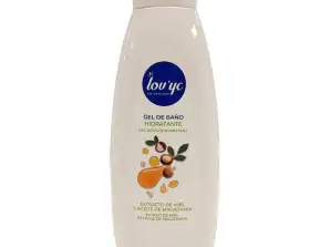 Lov'yc bath gel 750 ml. Moisturizing honey extract and macadamia oil.