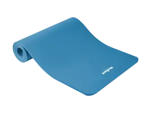 Tappetino da yoga pilates fitness 183x61cm spessore 1.5cm materiale NBR blu REBEL ACTIVE