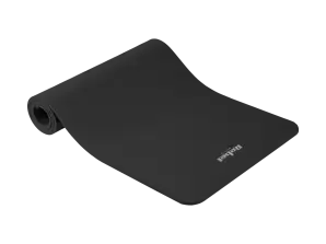 Tappetino da esercizio per yoga pilates fitness 183x61cm, spessore 1cm, materiale NBR, nero, REBEL ACTIVE