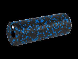 Mini rolo de massagem rolo de espuma liso 5x15cm cor preto azul material EPP REBEL ATIVE