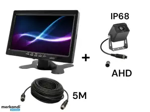 Auto lcd Monitor 7 Zoll 12/24v Kabel 10m und Rückfahrkamera 4pin ahd Set