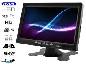Nvox ahm612r s dualmonitor fahrzeug freistehendes lcd 7 zoll ahd/hd 4pin mit rahmen 12/24v set