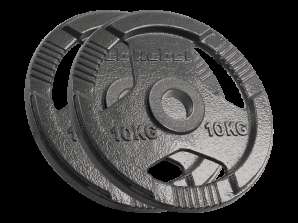 LEC RBA 2143 Sada činek z olympijské litiny 10 2x10kg. Otvor 51 mm. talíř s držadly. REBEL ACTIVE